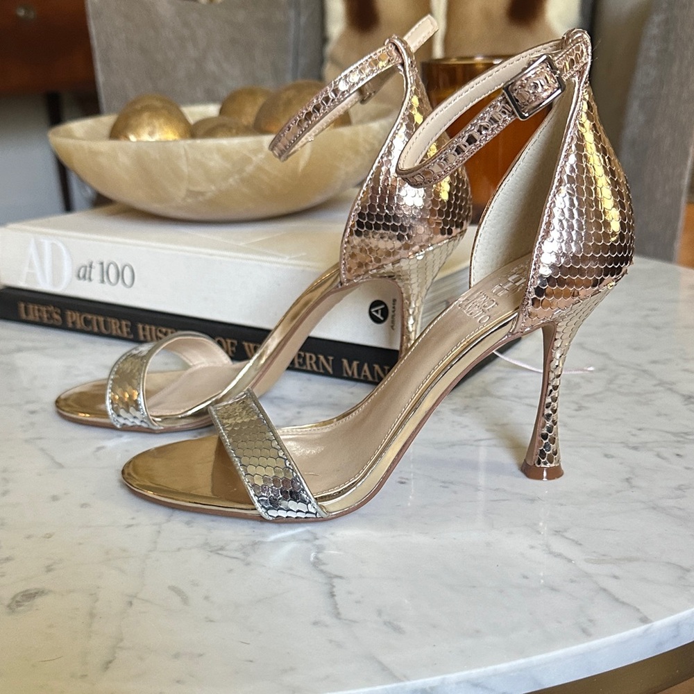 Elegant Gold Stiletto Heels